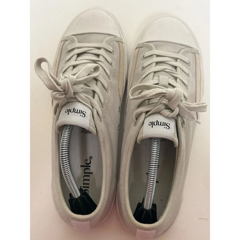 Simple Shoes S1 Suede Low Top Sneaker Skate Unisex Men's‎ 10 Women's 12 Bone
